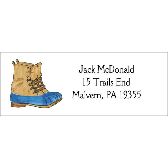 Duck Boots Return Address Labels